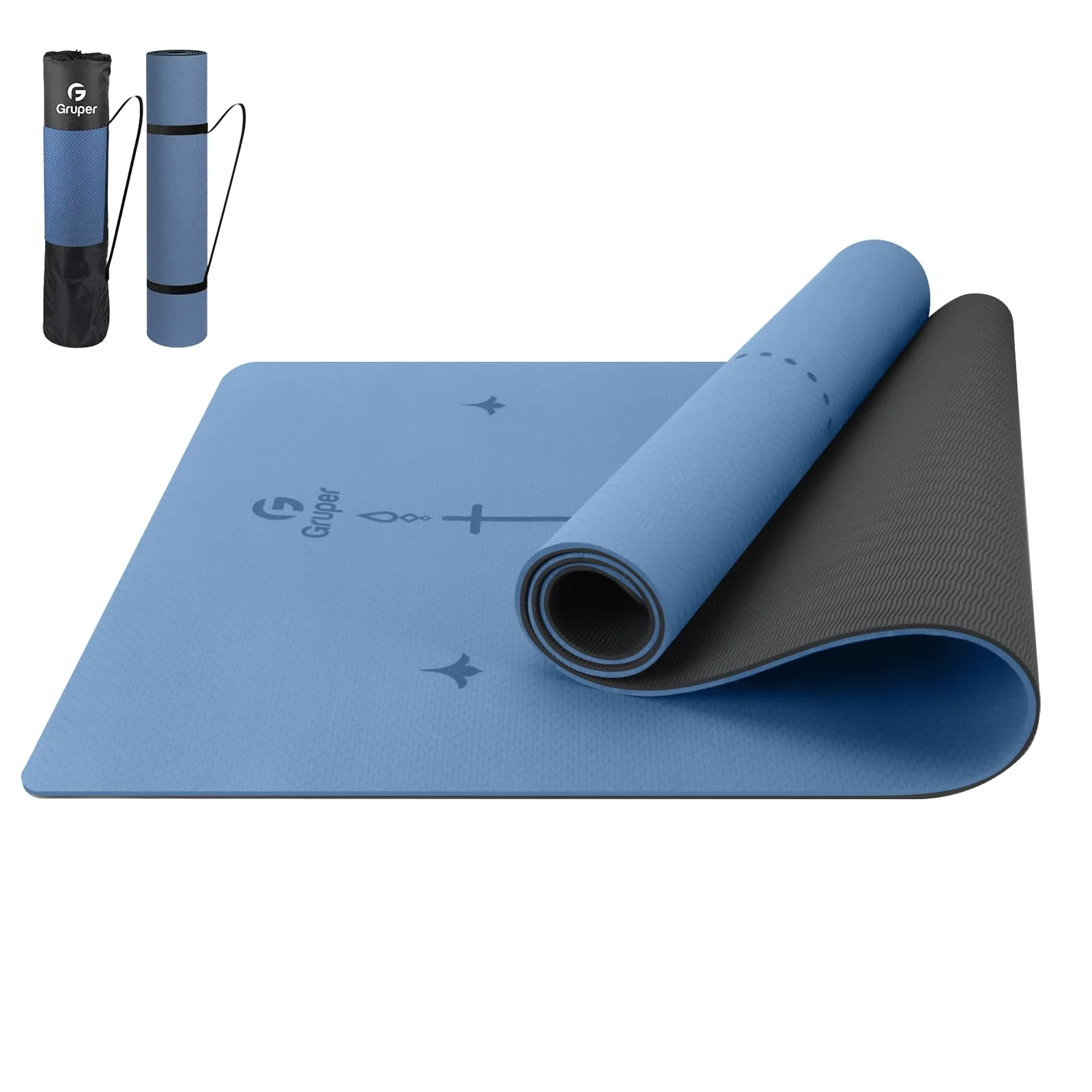 Gruper Extra Wide Alignment Yoga Mat