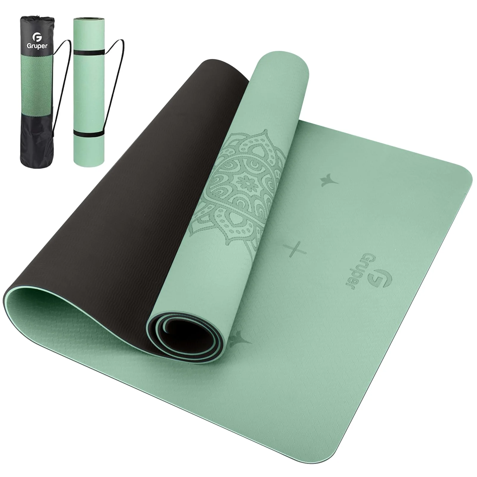 Gruper Extra Wide Mandala Yoga Mat